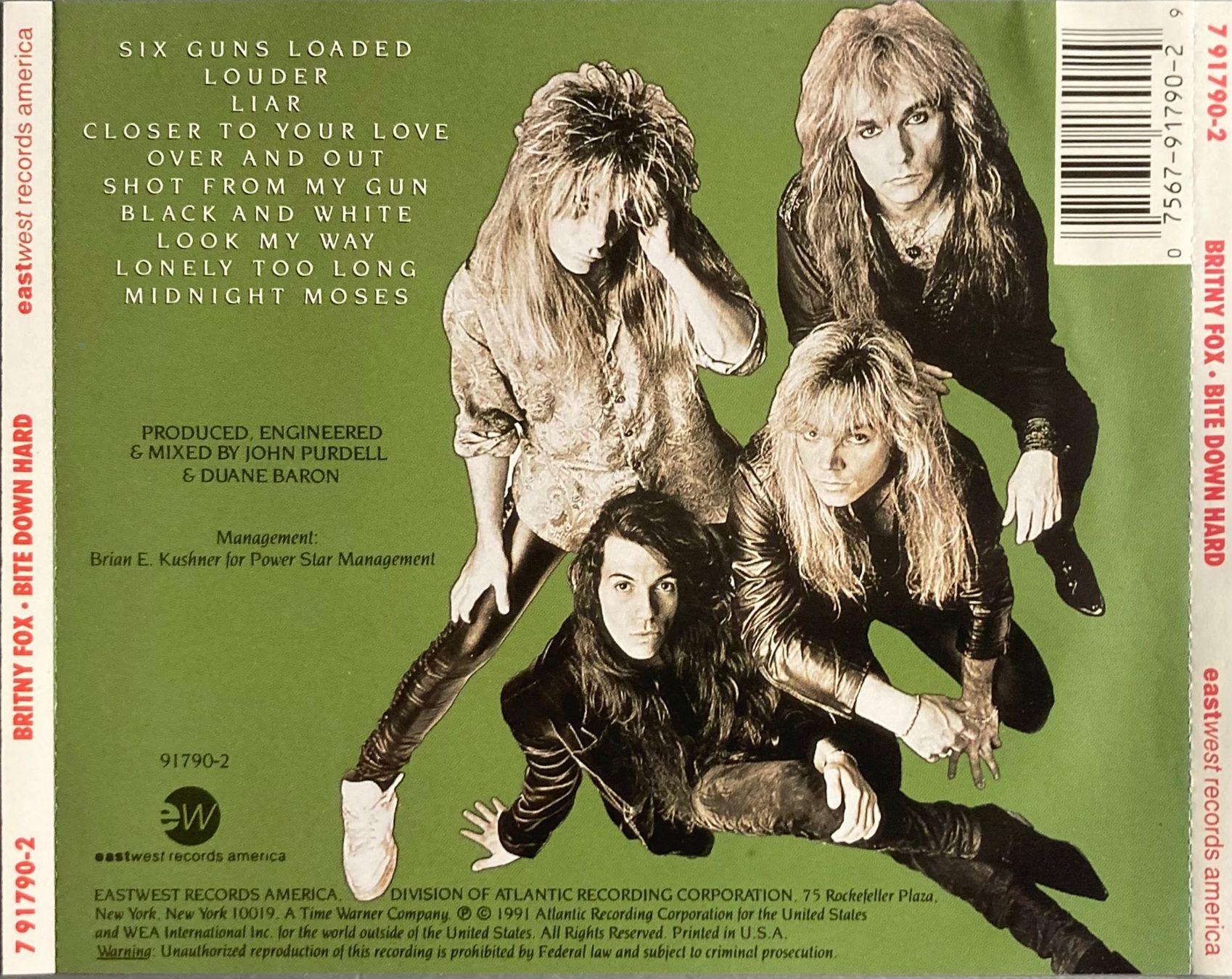 CDs: BRITNY FOX - BITE DOWN HARD – D'occasion à Poliez-Pittet par Newtown-Records 1