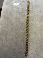 Gliederarmband, massiv, goldfarben, 19 cm lang,, 0,8 cm b