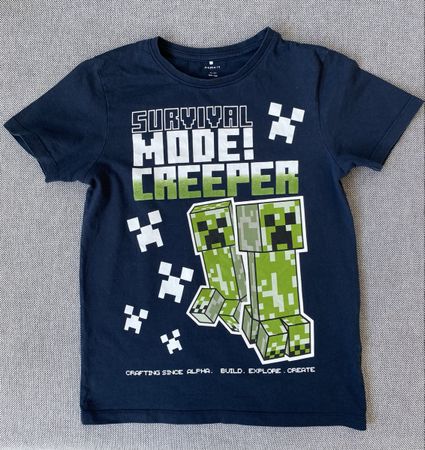 Jungen-T-Shirt Minecraft-Serie Microsoft dunkelblau Gr 152