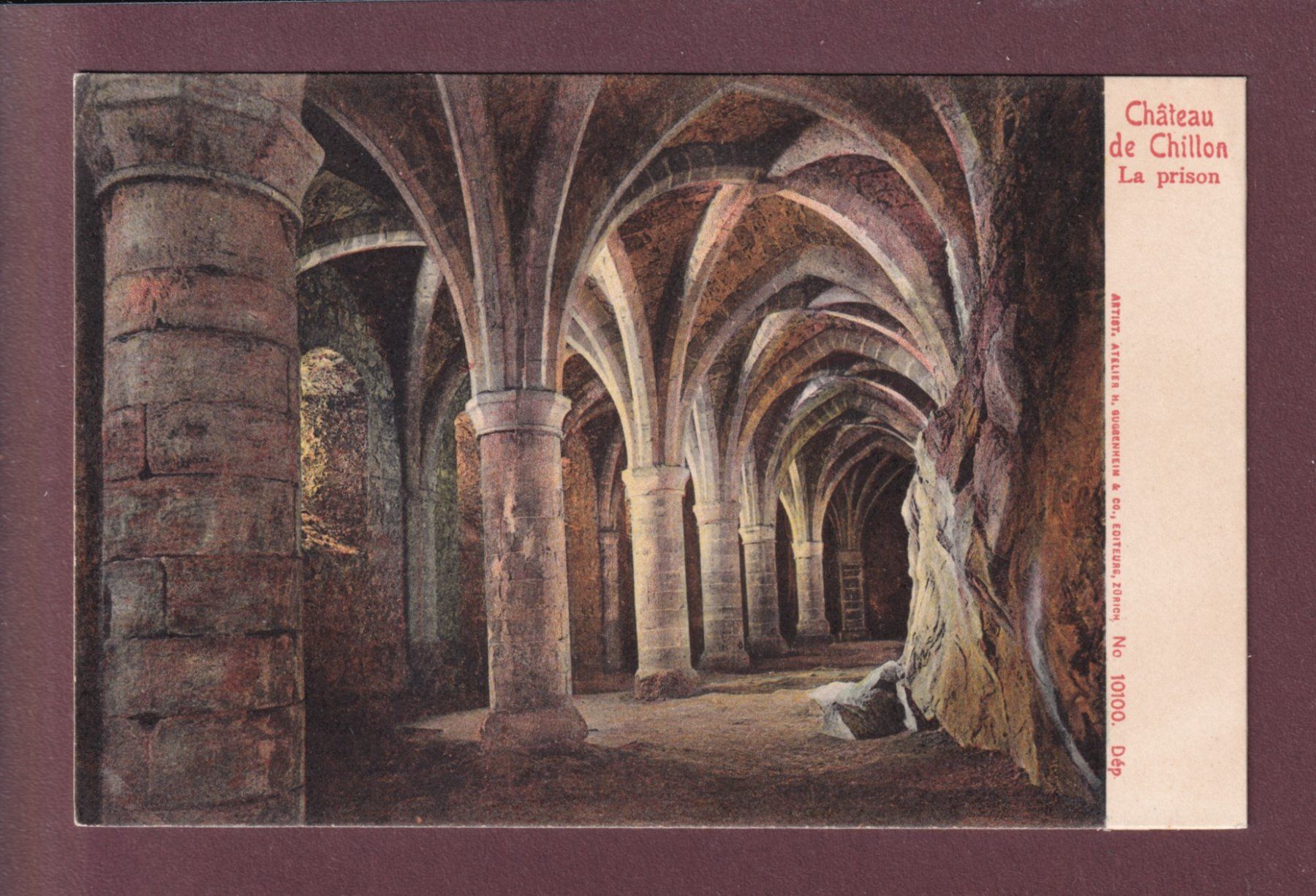 Cartoline postali: Château de CHILLON - La Prison – Usato da Pully venduto da nicecards