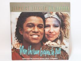 Vinyl Single Jermaine Jackson When The Rain Begins To fall