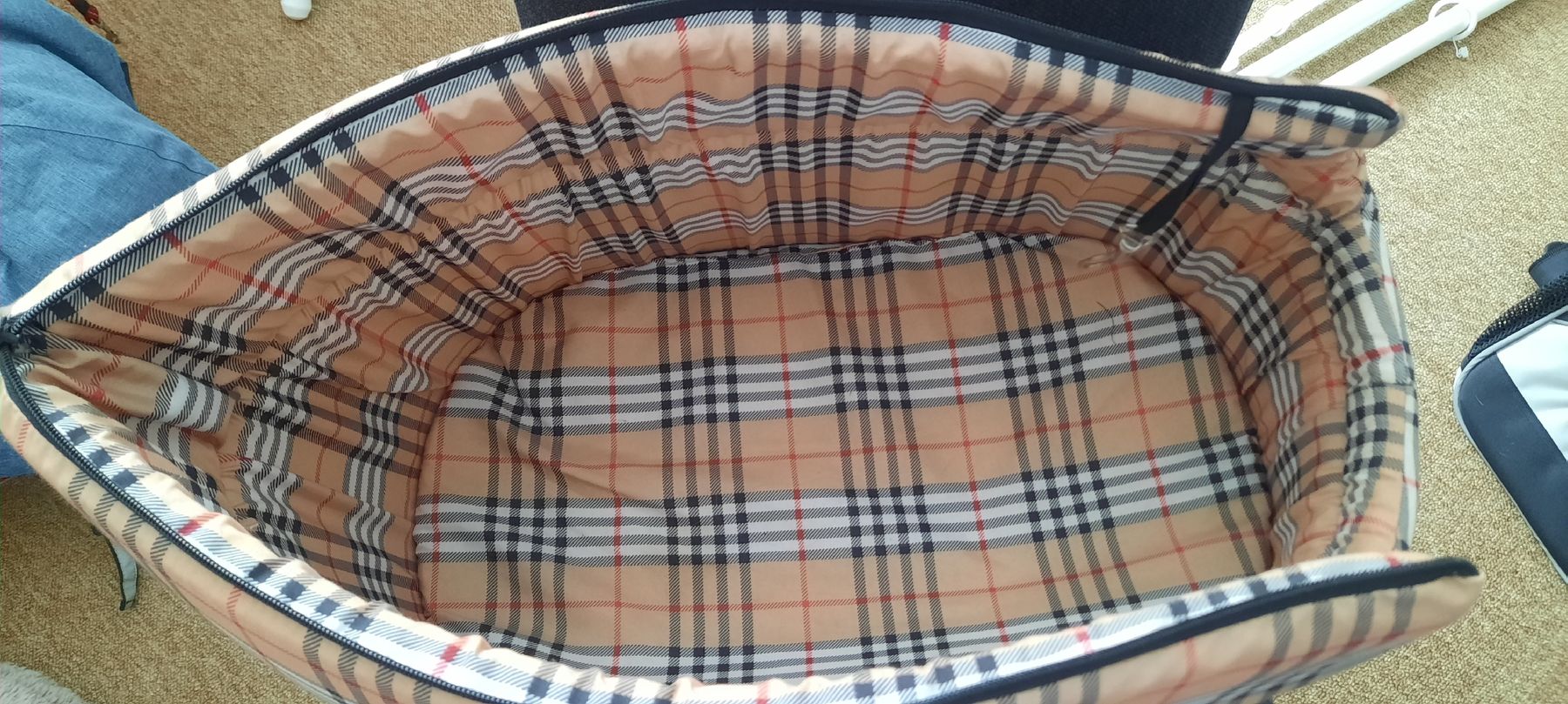 Borse: Hundetasche beige kariert, gebraucht – Usato da Oltingen venduto da Rige2 2