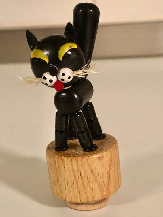 Gluckaro Holz Auto Wackelfigur - Mit 12 Magneten Für Charmante Bewegung