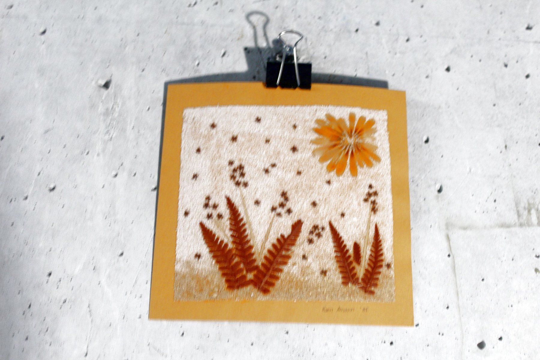 Dipinti: KARIN AMMON, Collage / Objektbild, Florales, 1985, signiert – Usato da Bern venduto da Vitaneuf 4