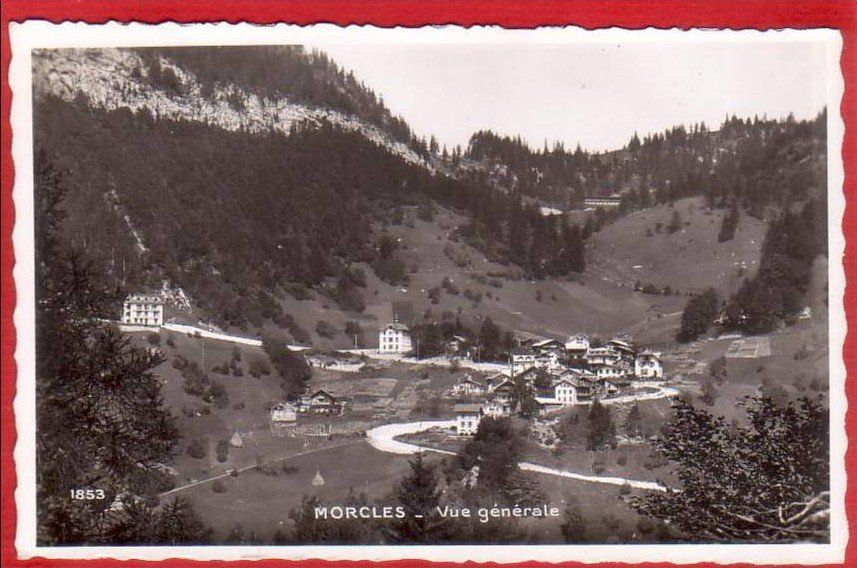 Cartoline postali: MORCLES VUE GÉNÉRALE – Usato da Grüningen venduto da Kartenlaube