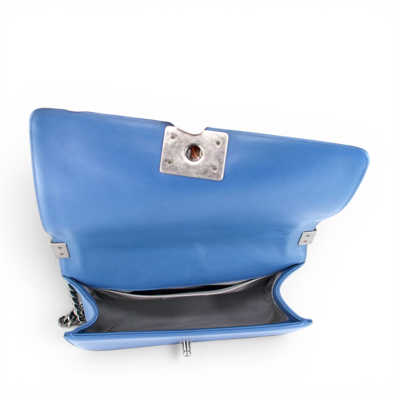 Chanel Borse da donna: Chanel Medium Boy blau RHW – Usato da Binningen venduto da Designerlabels 4
