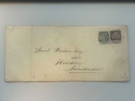 1882 QV Cover Two Different Stamp Circular Square Cancels