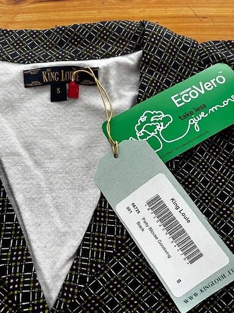 King Louie Camicette: Hübsche neue King Louie Bluse S – Nuovo e nell'imballaggio originale da Bern venduto da Delirious 3