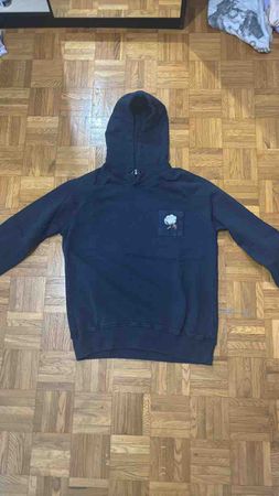 Felpa con cappuccio blu stampa cotone ottime condizioni