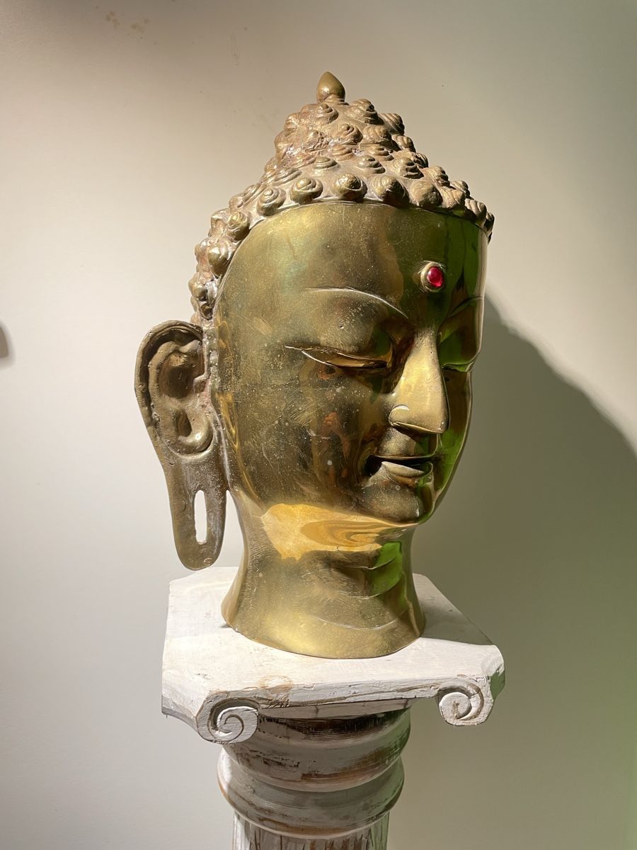 Skulpturen & Statuen: Buddha Kopf 40cm Messing / Asia Deko – Gebraucht aus Lenggenwil von Unique_ 2
