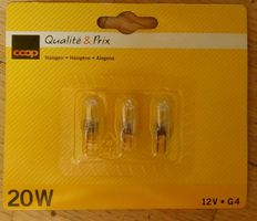 3er Pack Halogen (12v - G4) Stiftsockellampe 20W   Neu/OVP