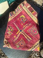 Indischer brokat clutch handgewebt antik