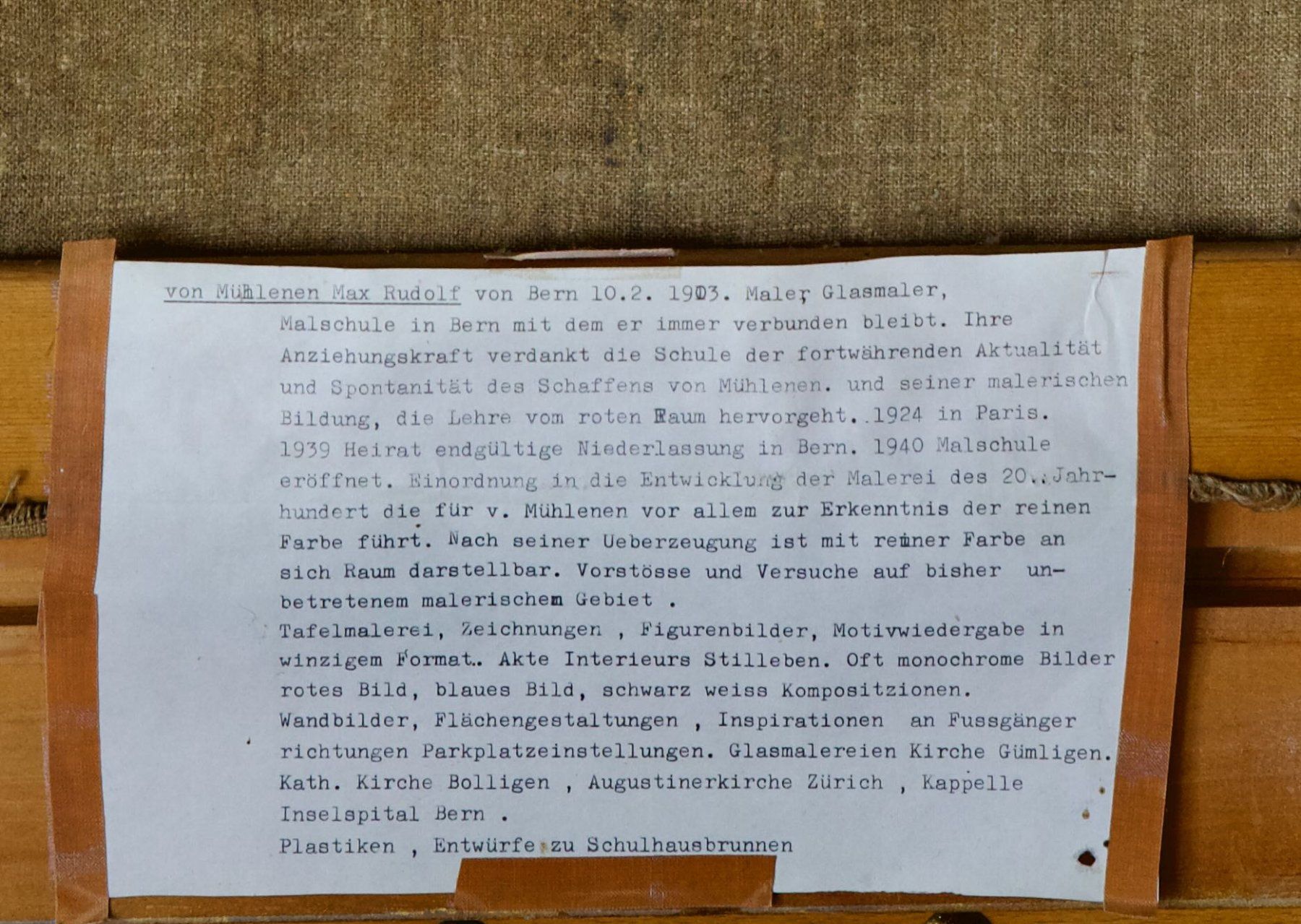 Dipinti: Max von Mühlenen, Mariae Verkündigung – Usato da Hagenbuch ZH venduto da Consus 3