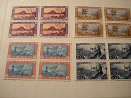 Pro Juventute 1929, Satz 4erblocks * Erstfalz