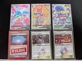 6 Pokemon Karten V und Trainer Set gebraucht guter Zustand