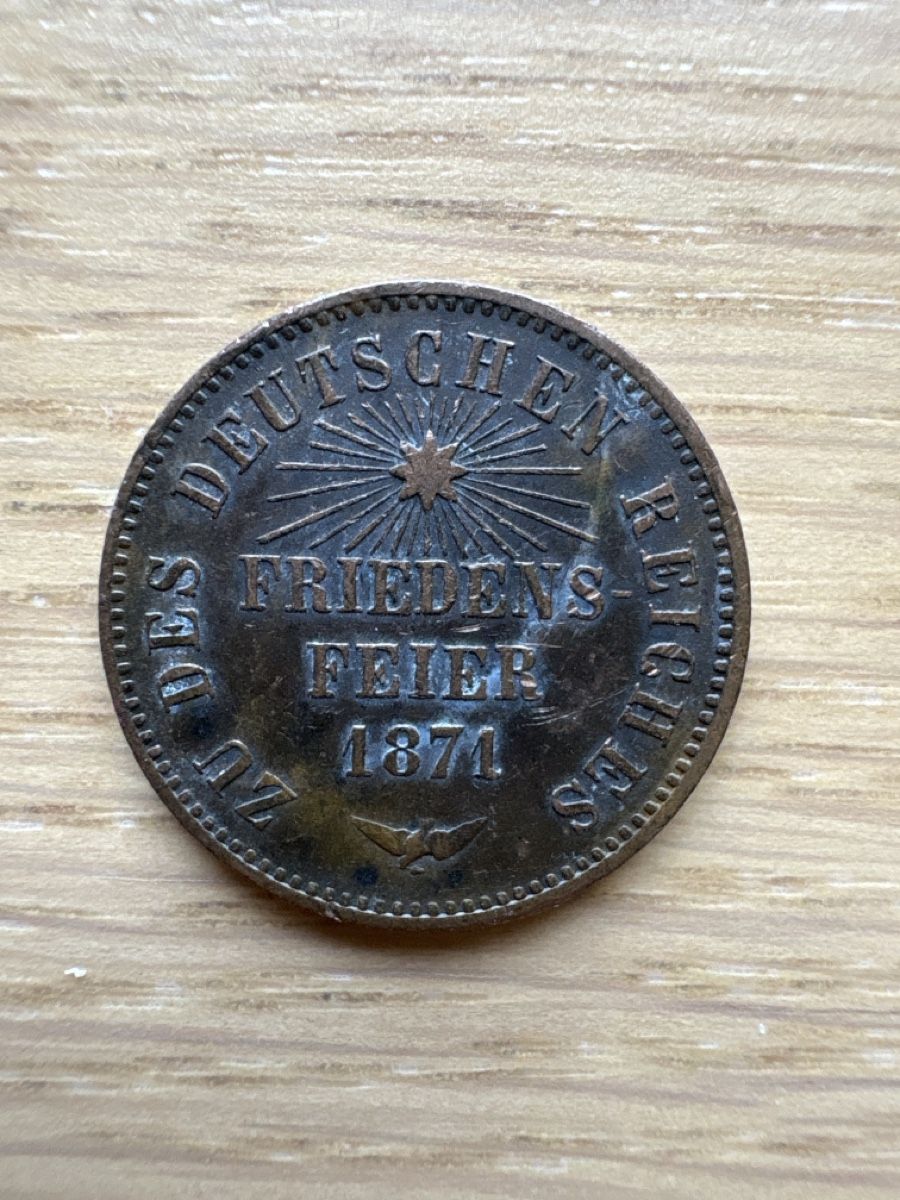 Alle Münzen: Baden 1 Kreuzer 1871 Friedensfeier – Gebraucht aus St. Gallen von charlesweb