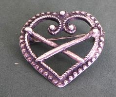 Antike Brosche 830 Silber 1890 - 1910