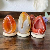 ✲ 1 Stk. Karneol Drusy Ei ✲ 30g / 55mm Carnelian Druse