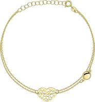 Goldarmband 333 8k Gold Gelbgold Herz Kreis Gravur