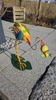 Gartendeko: Lustiger Reiher beim Fischen, Metall, Top!