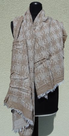 Aigner Schal beige creme braun