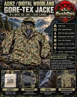 K-L MFG GORE-TEX Militärjacke  AOR2 / Digital Woodland