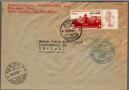 CH - Flugpost - Sonderflug - SF 43.1a - nach Zürich
