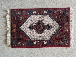 Perser Teppich, vintage, rot, handgeknüpft