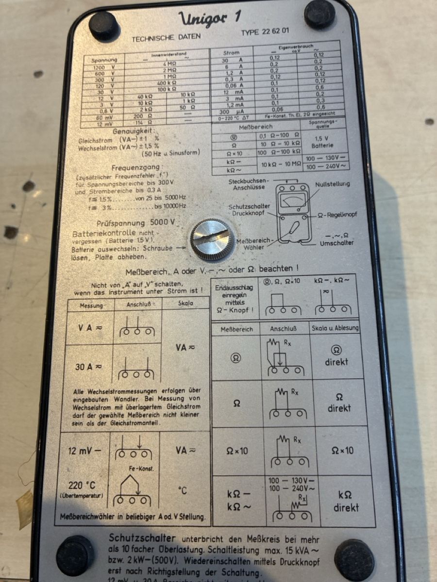 Misurare: Unigor 1 Multimeter, Vintage Messgerät – Usato da Dagmersellen venduto da casatualiq 2