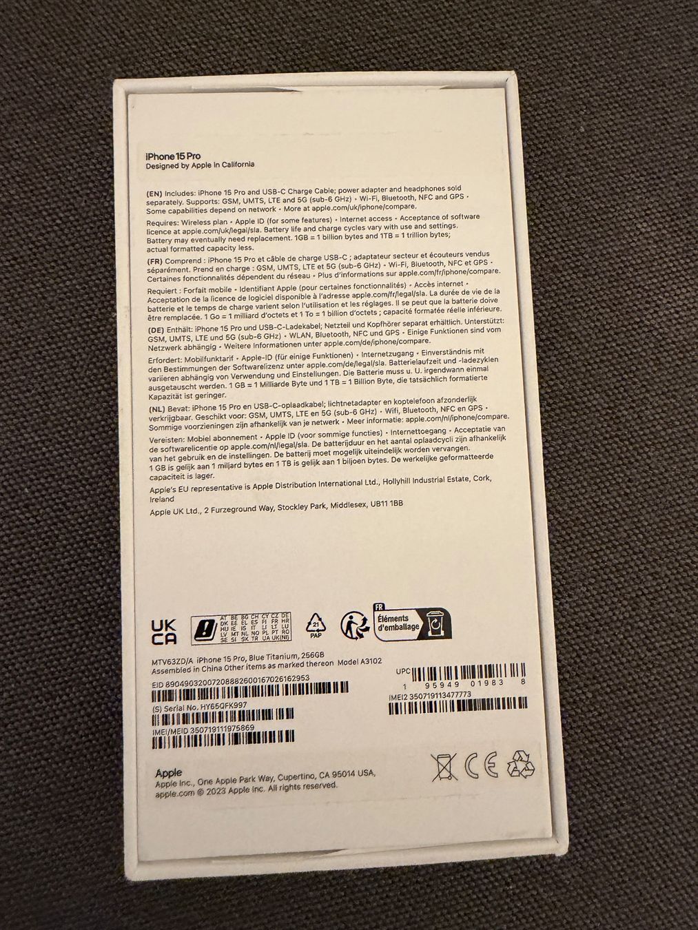 Apple Telefoni cellulari / Smartphones: Iphone 15 pro - 256 GB - 86 % – Usato da muttenz venduto da space-frame 2