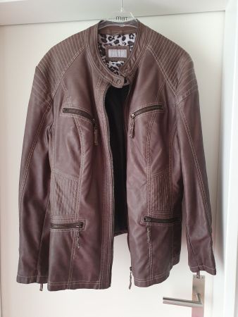 Leichte Kunstlederjacke von Canda Gr. 50 Braun