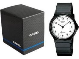 Casio MQ-24 Armbanduhr schwarz weiss / Montre Unisex NEU