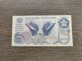 Jugoslawien 500'000 Dinara 1989, selten !!!!!