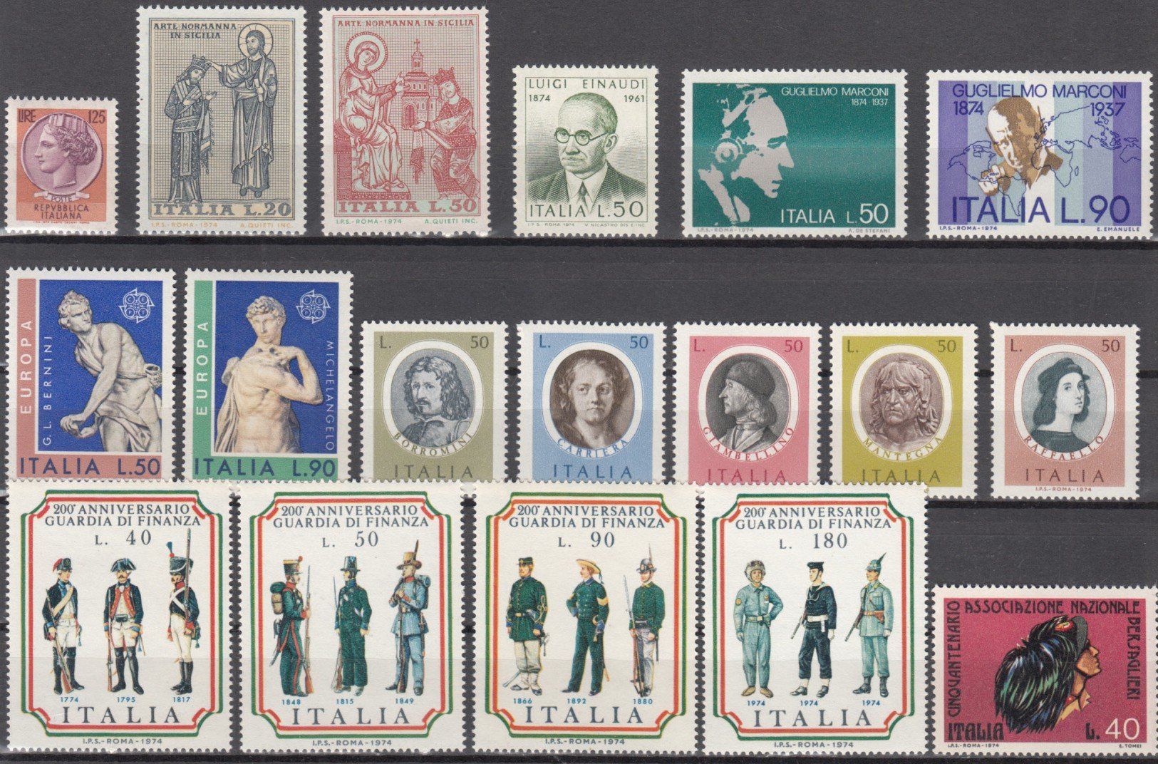 Tous les timbres: Italien 1974 postfrisch – D'occasion à Bürglen TG par StampGraf 1