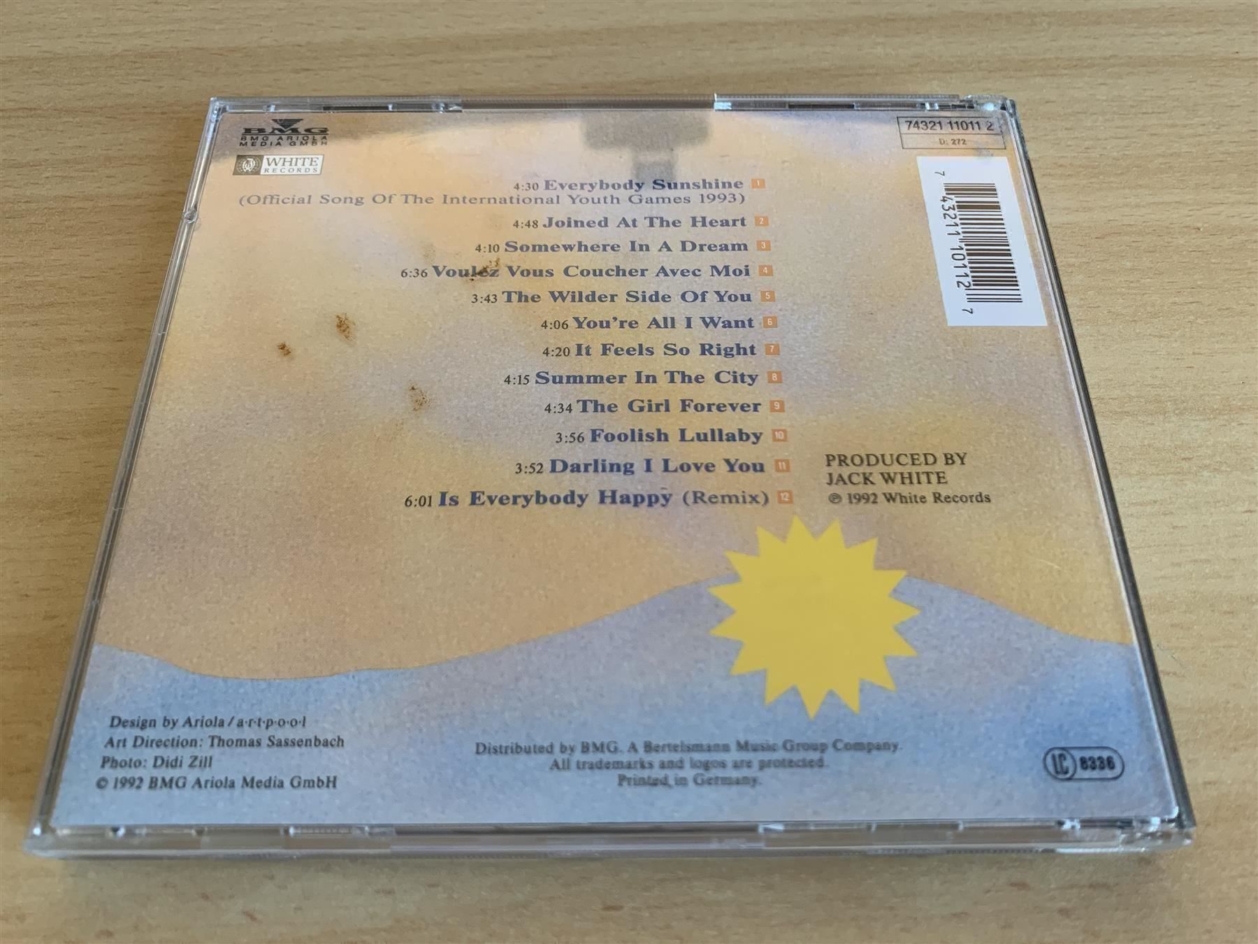 CD: David Hasselhoff – Everybody Sunshine – Usato da Rikon im Tösstal venduto da Alpenmutz 1
