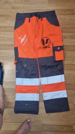 Arbeitshose Grösse DK 104/42 orange-grau Marke MÖRF