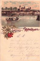 Rapperswil SG // 1901 Litho Dampfschiff Gruss
