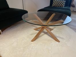 Flauschiger runder Teppich