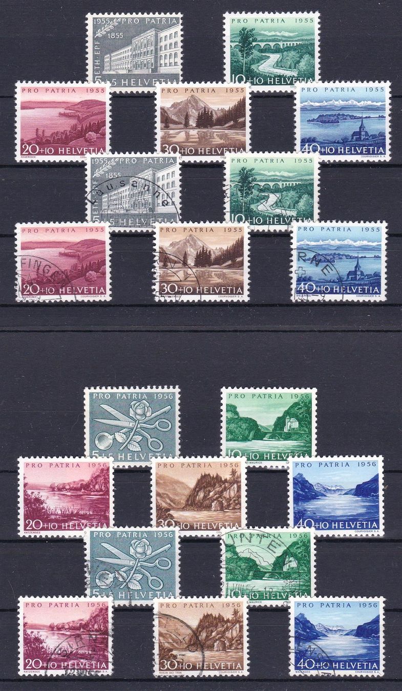 Tutti i francobolli: B71-80, je postfr. + gest., SBK 90.- – Usato da Wenslingen venduto da riger11