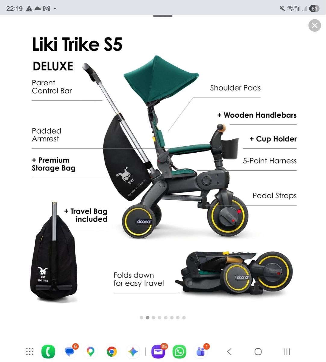 Doona Veicoli per bambini: Doona Liki-Trike S5 – Usato da Unterägeri venduto da shi_7n79 3