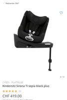 Cybex Kindersitz Sirona Ti sepia black plus guter Zustand