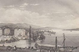 GENF, GENÈVE, AQUATINTA 1839