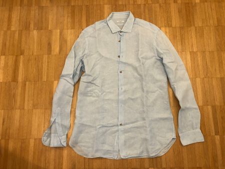 Boglioli Milano Herren Hemd langarm Leinen Gr 42 (57)