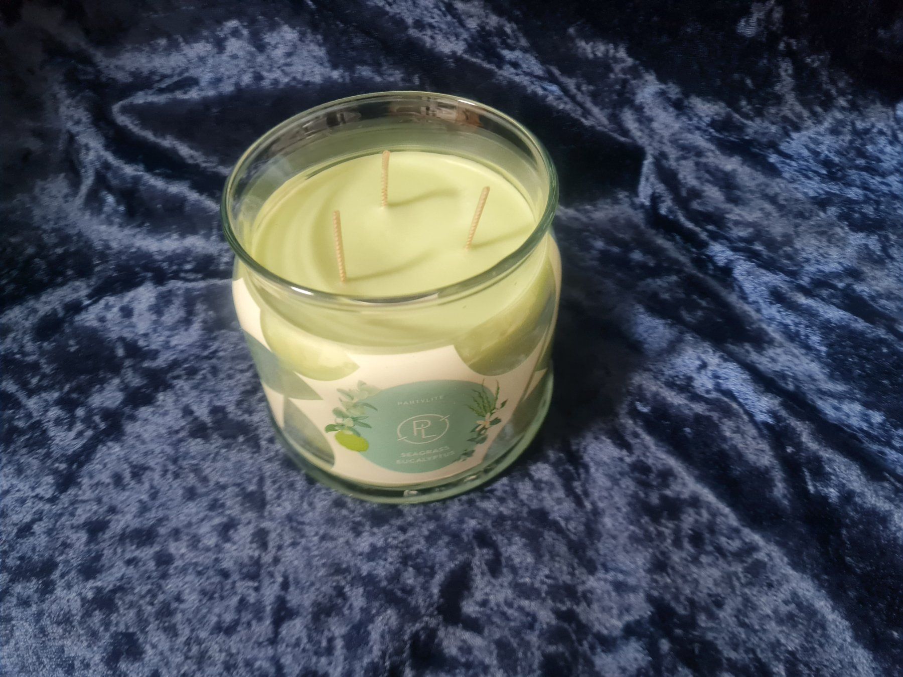 Partylite Candele: PartyLite - 3-Docht-Glas Seagrass Eucalyptus – Nuovo e nell'imballaggio originale da Othmarsingen venduto da Kleibai 1
