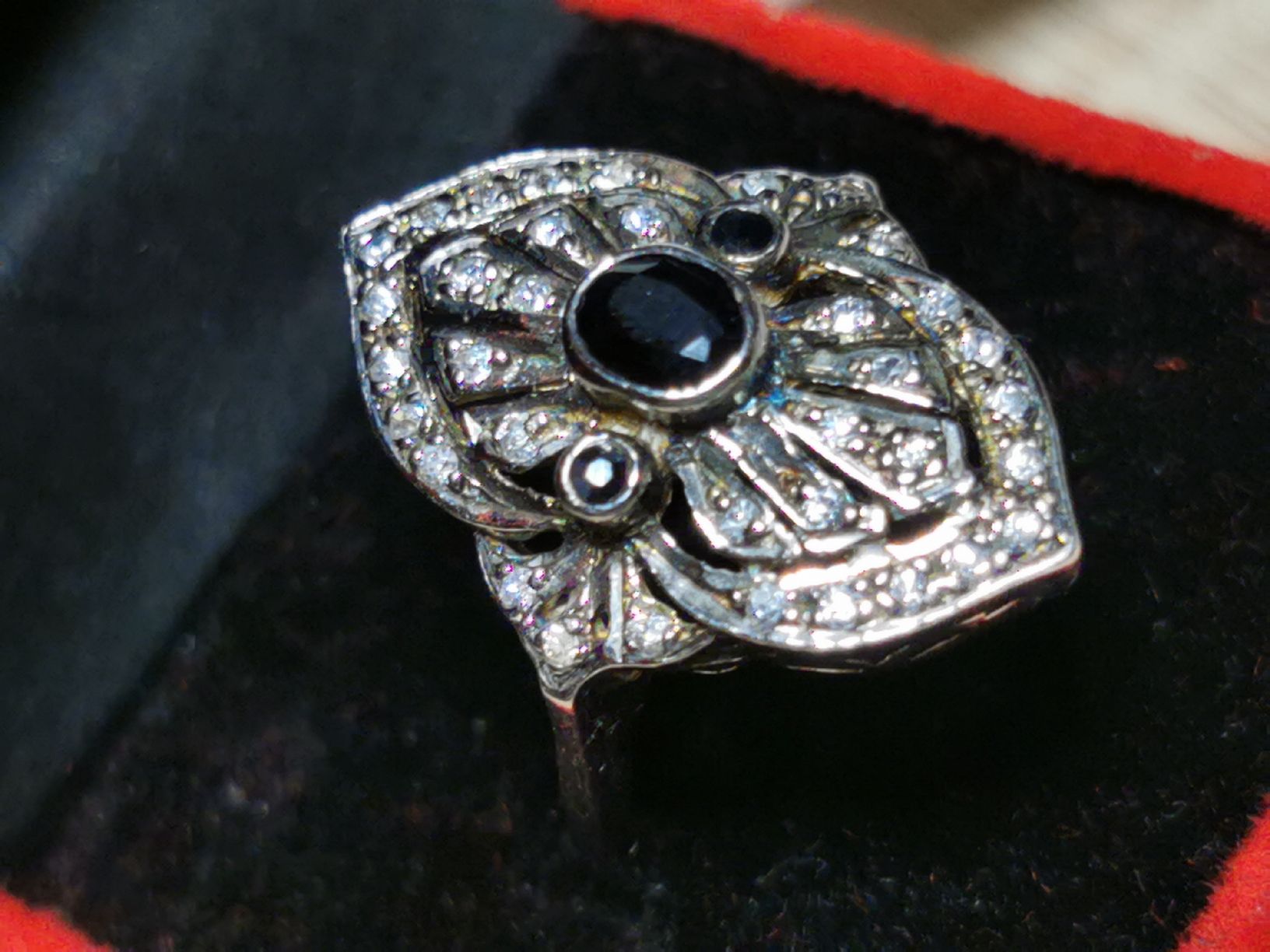Bagues: Damen Silber 925 Ring Ring mit Saphire – Neuf (Voir description) à Schlieren par vlalif 2