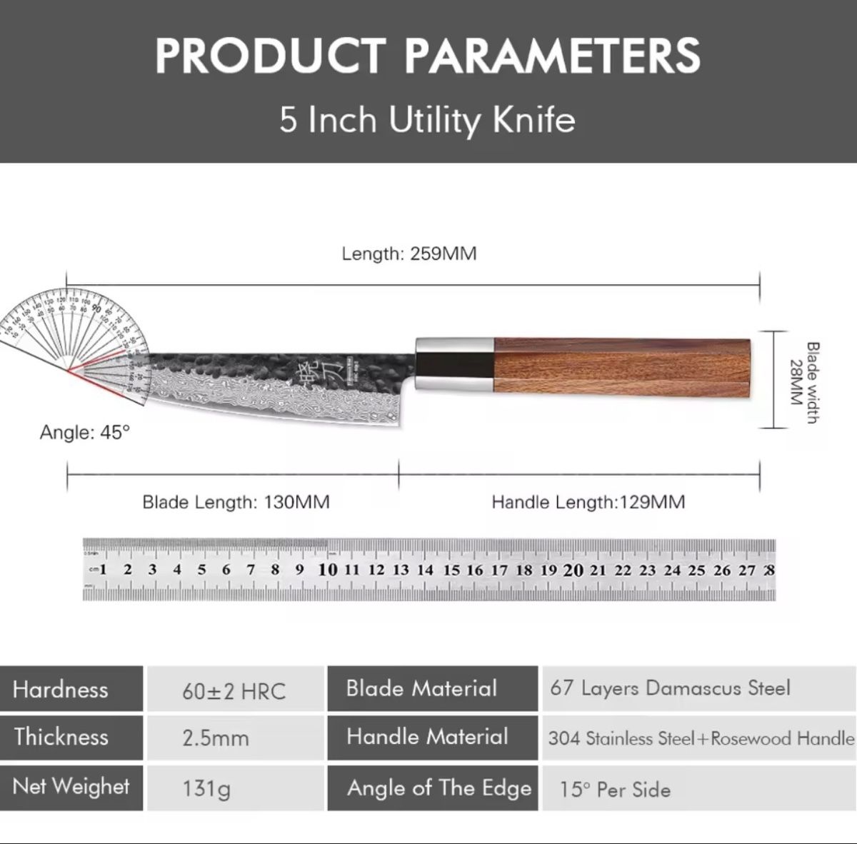 Coltelli da cucina: Damastmesser – Nuovo (secondo la descrizione) da Arbon venduto da clothes187 1