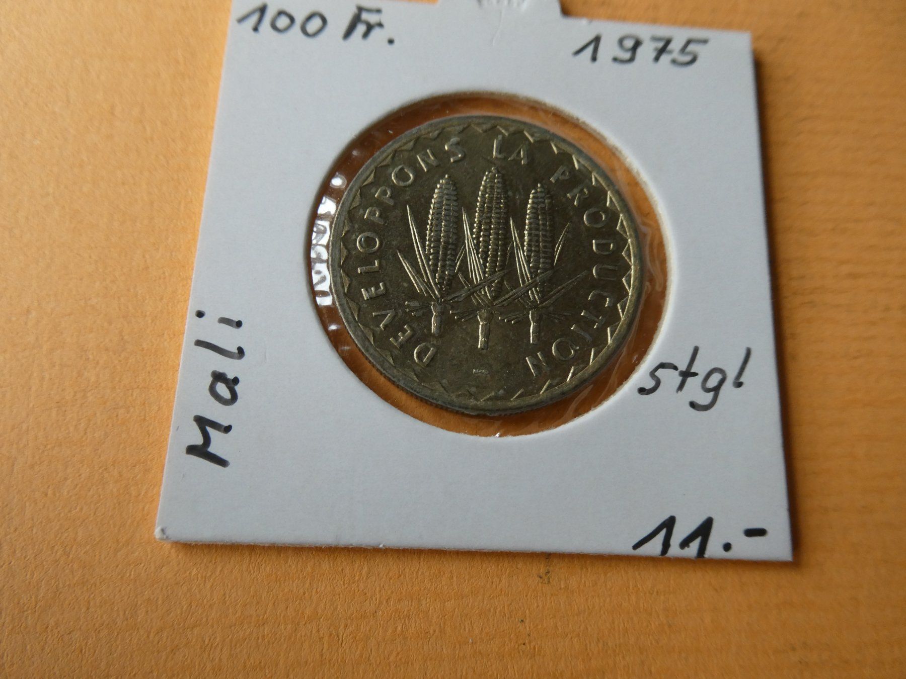 Tutti le monete: Mali 1975, 100 Francs   stgl. – Usato da Hinterforst venduto da Rohusri
