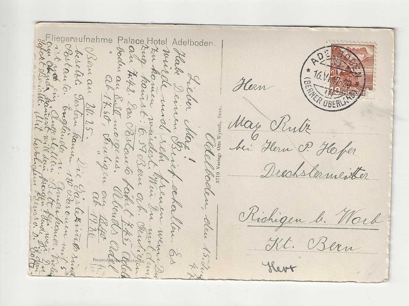 Cartes postales: Aelboden, 1947 – D'occasion à Spiez par Niesen20 1