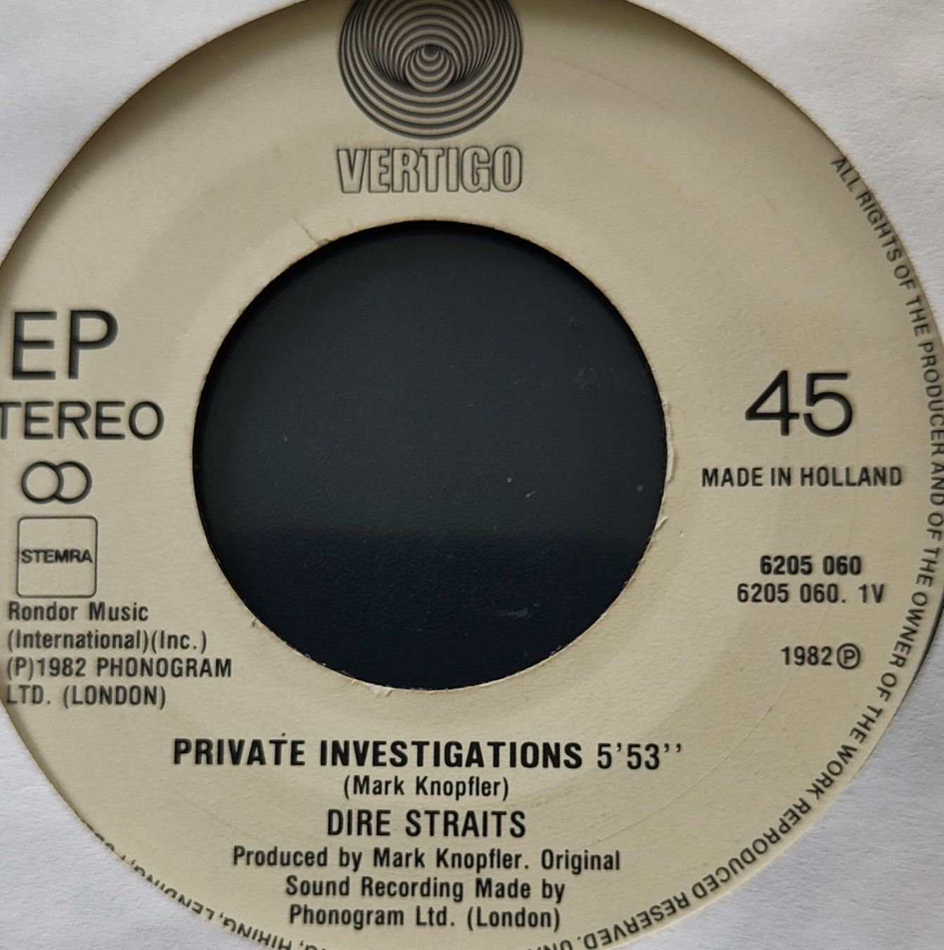 Dischi in vinile: Vinyl-Single - Dire Straits - Private Investigations – Usato da Langenthal venduto da Modo39