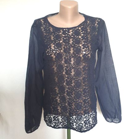 Top à manche longue coton/soie – Massimo Dutti – Gr. 40 (38)